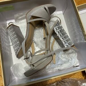 Michael Kors Silver and Gray Heels